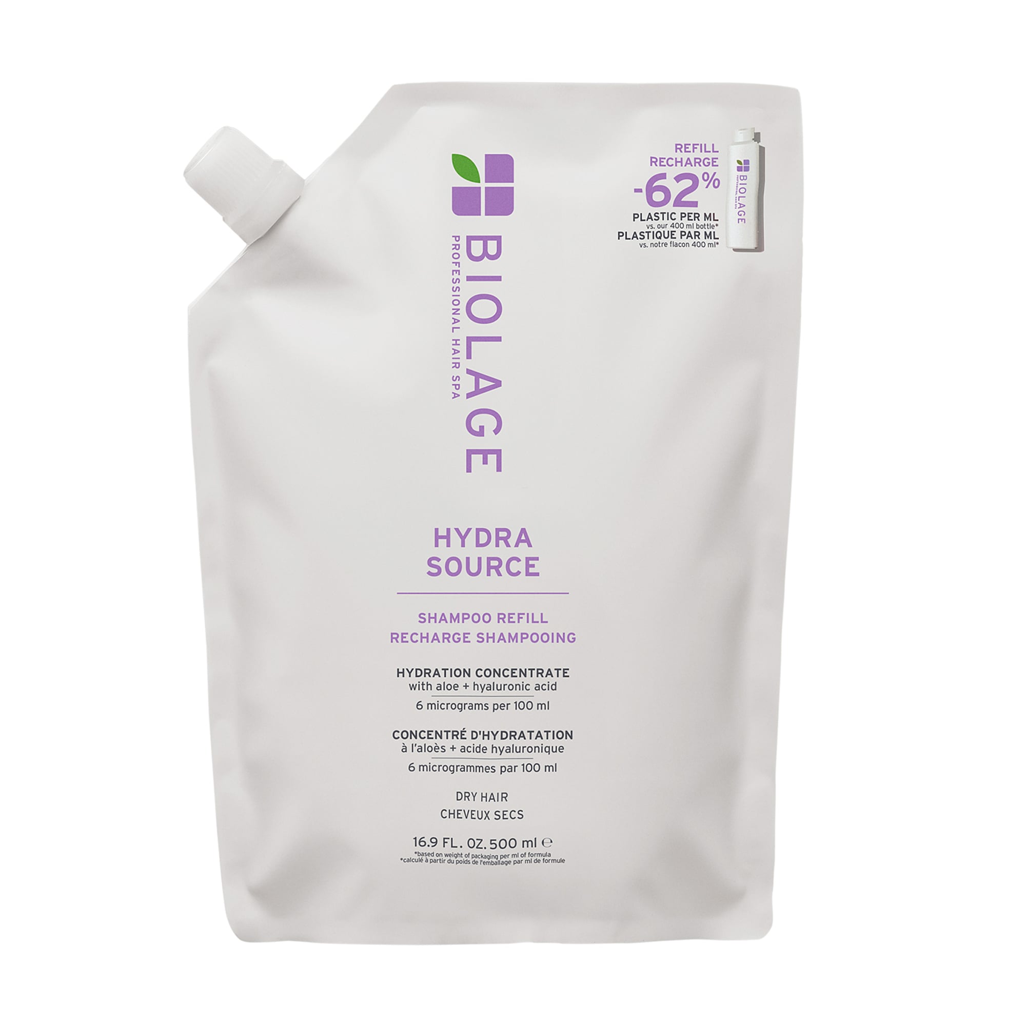 Шампунь Biolage Professional Hydra Source Shampoo для сухого волосся, 500 мл (дойпак)